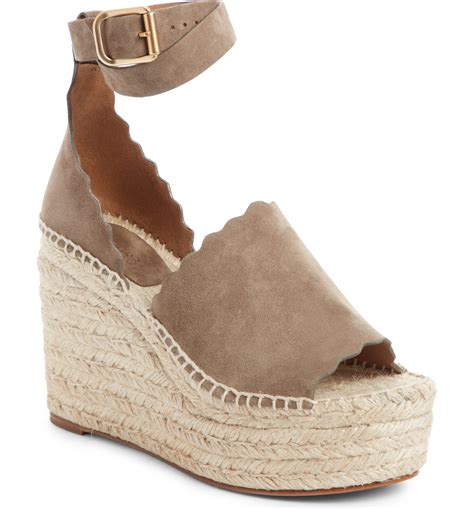 chloe lauren espadrille|Chloé Lauren Espadrille Wedge Sandal .